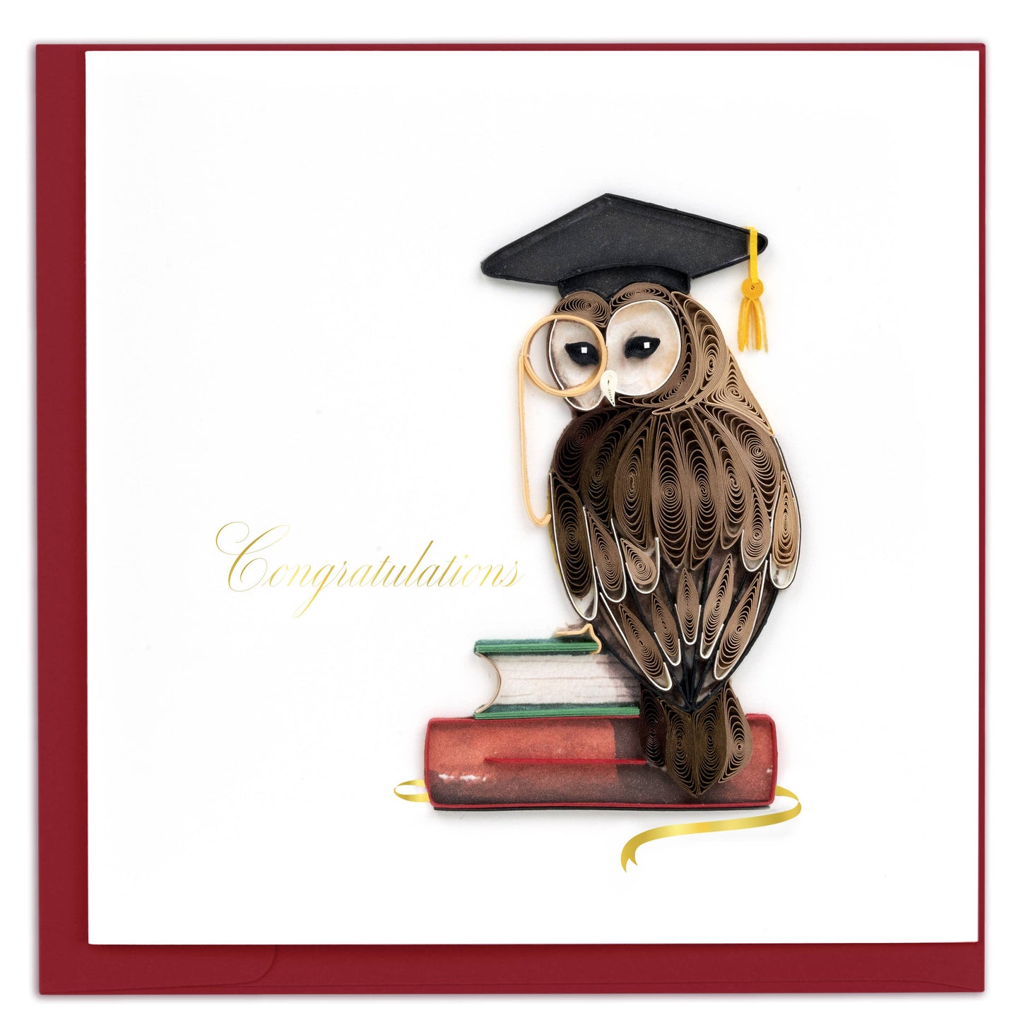 Quilled Greeting Card, "Graduation Owl"