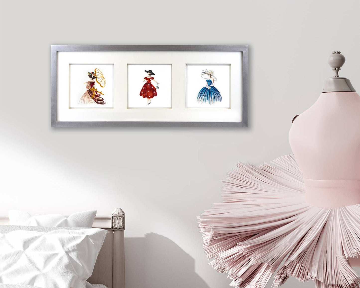 Quilled Greeting Card, "Fancy Lady"