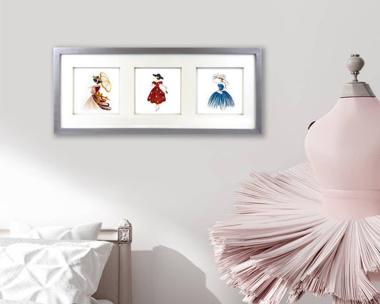 Quilled Greeting Card, "Fancy Lady"