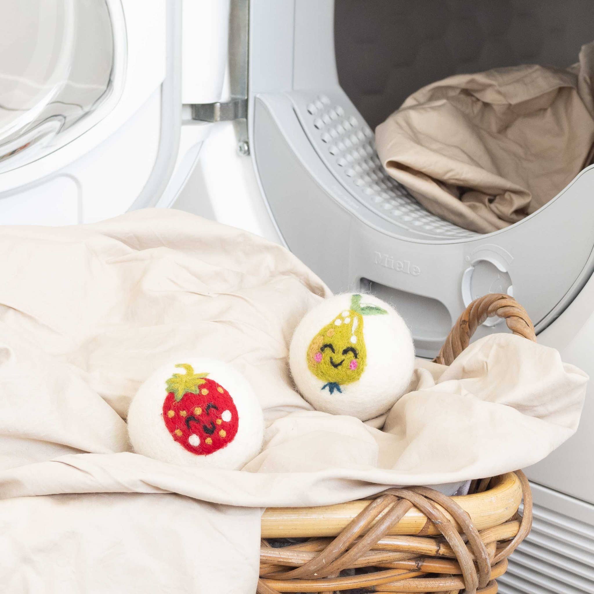 Eco Wool Dryer Balls, "Fruit"