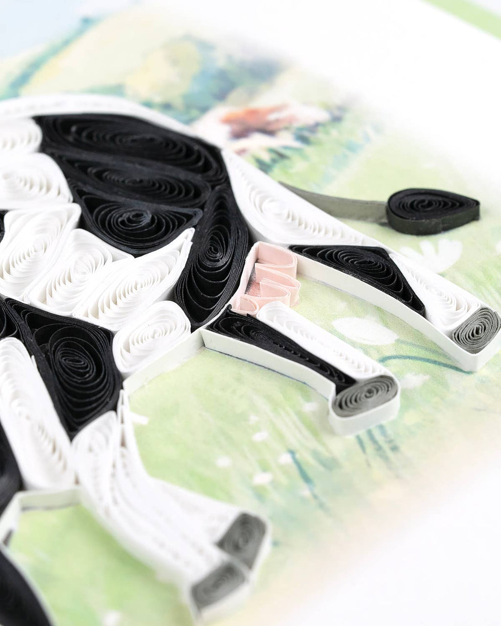 Quilled Greeting Card, "Dairy Cow"