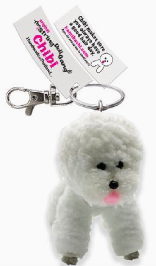 Keychain String Doll, "Chibi the Bichon Frise"