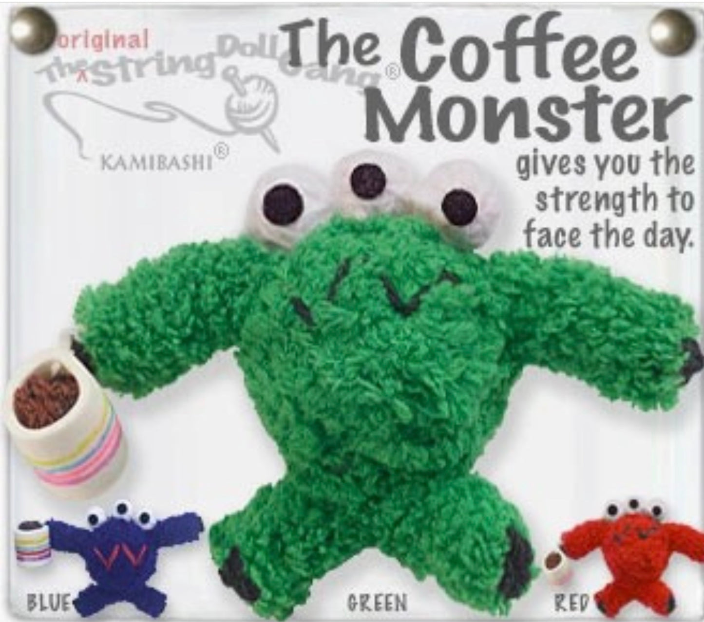 Keychain String Doll, "The Coffee Monster"