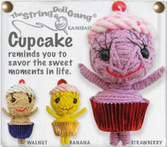 Keychain String Doll, "Cupcake"