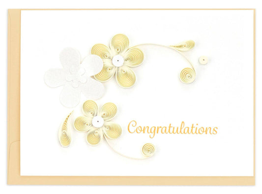 Quilled Gift Enclosure, "Floral Congrats"