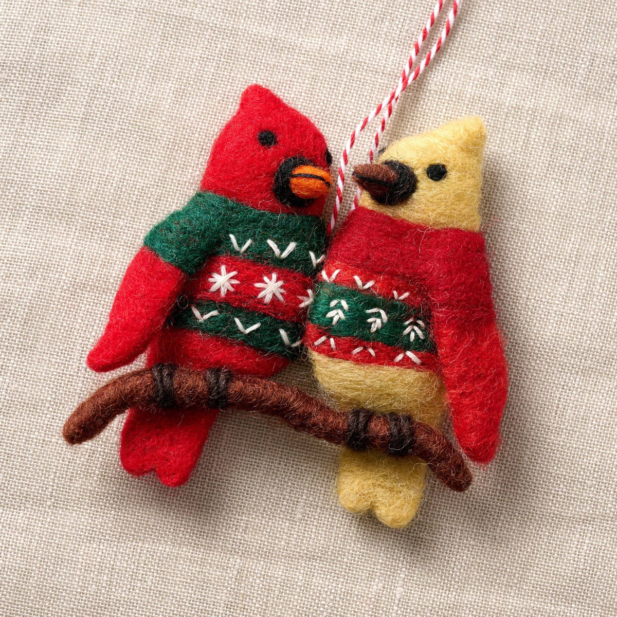 Dui Ugly Sweater Love Birds Ornament