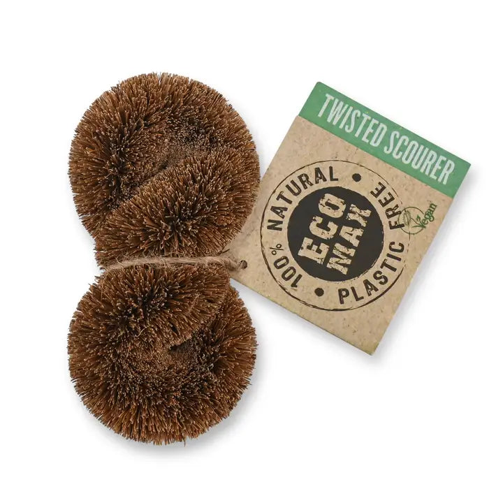 Twisted Scouring Brush, "Coconut Fiber"