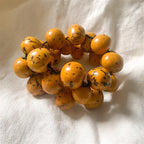 Bracelet large round beads tagua adj yellow/black