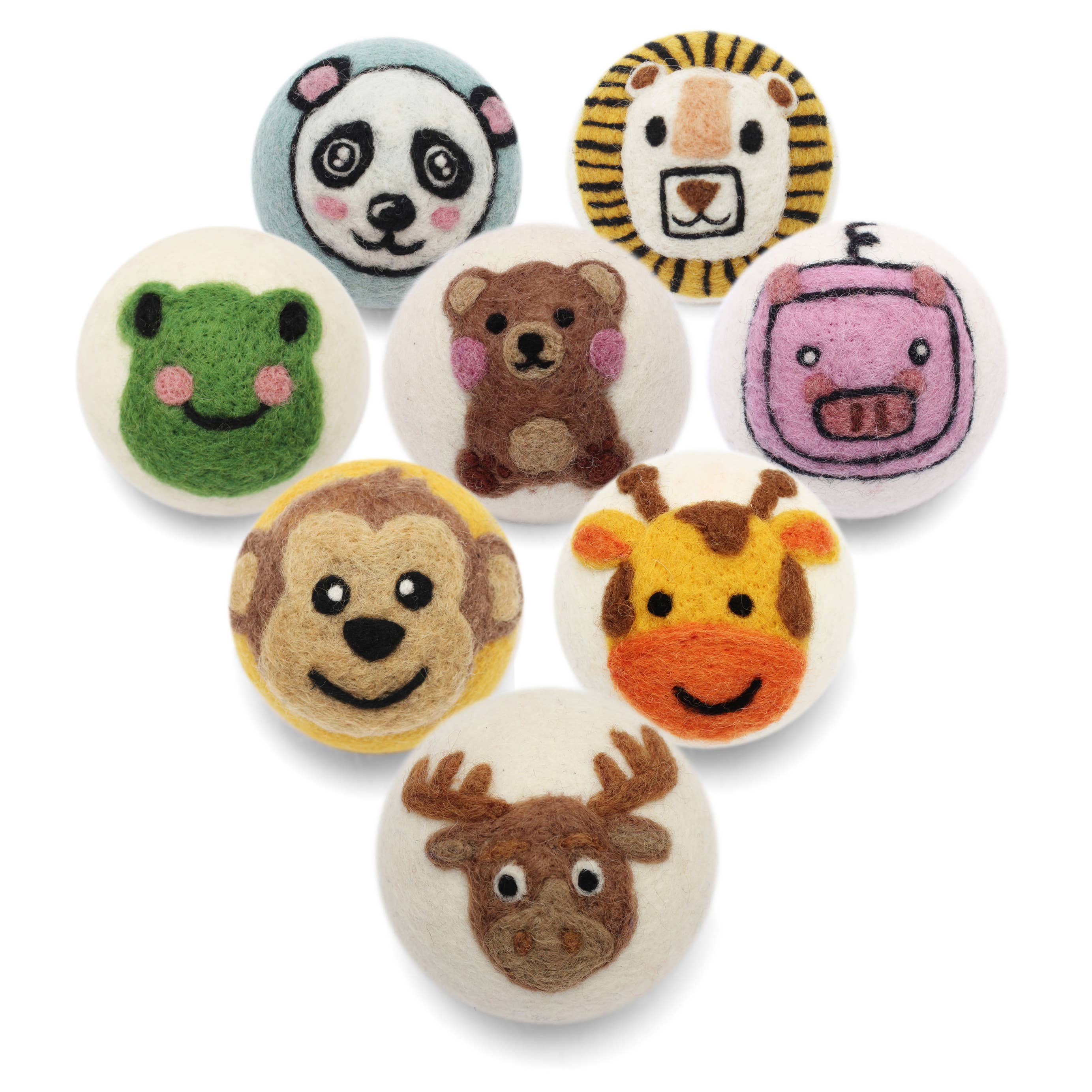 Eco Wool Dryer Balls, "Animals"