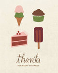 Recycled Paper Cards, "Thanks for Being So Sweet"