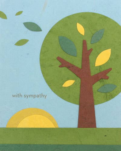 Recycled Paper Cards, "Sympathy Tree"