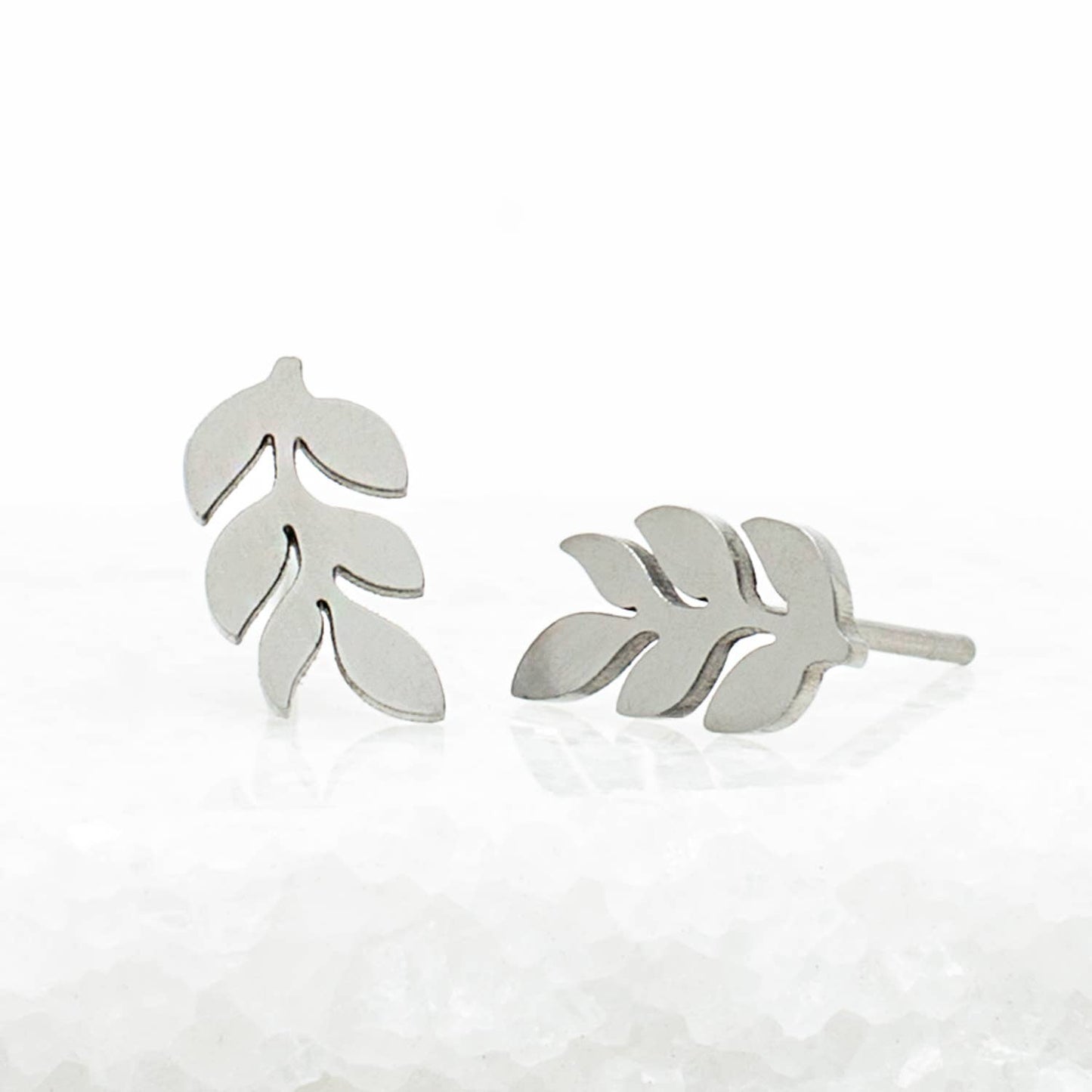 "Rowen" Leaf Stud Earrings