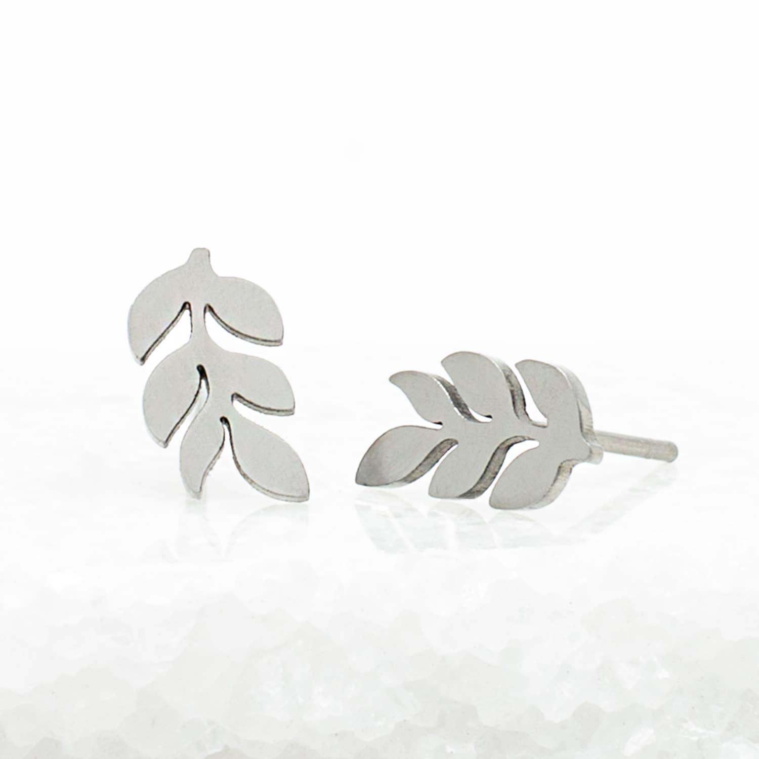 "Rowen" Leaf Stud Earrings