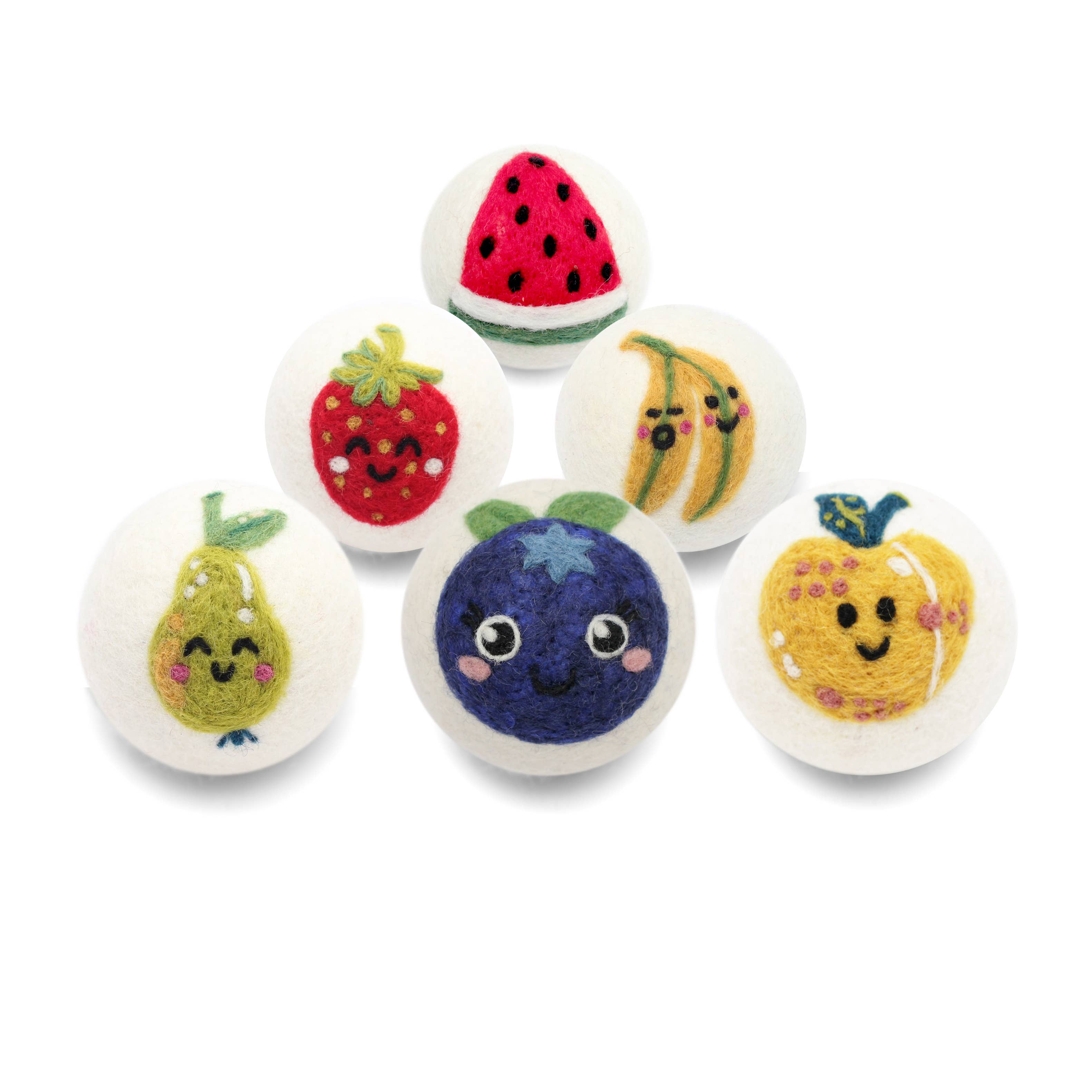 Eco Wool Dryer Balls, "Fruit"
