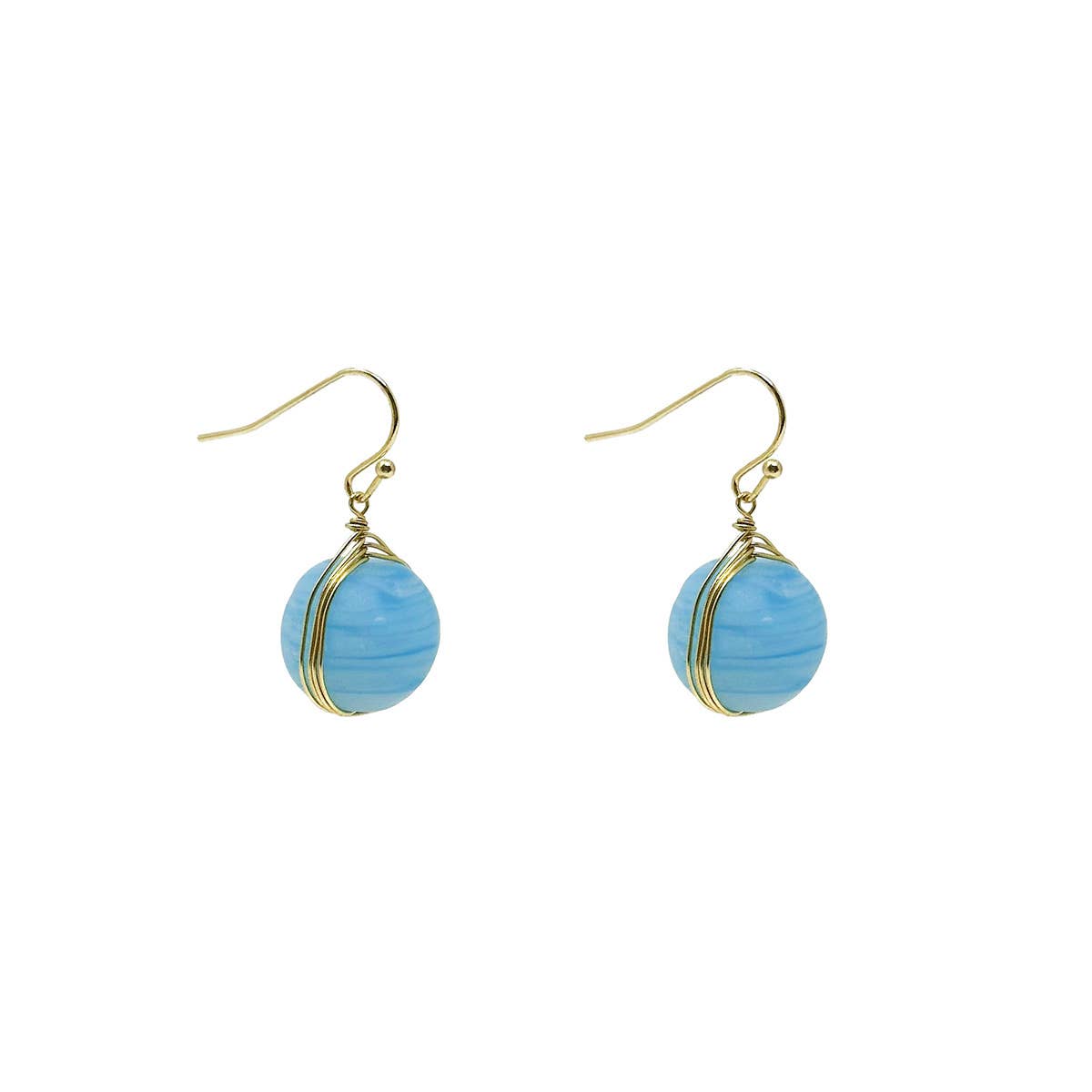 Marbled Glass Drop Earrings