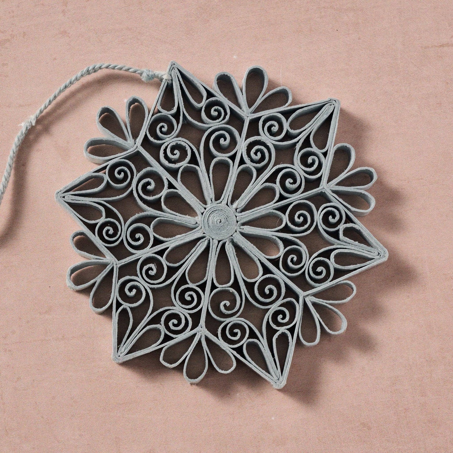 Kula Quilled Snowflake Ornament - Silver