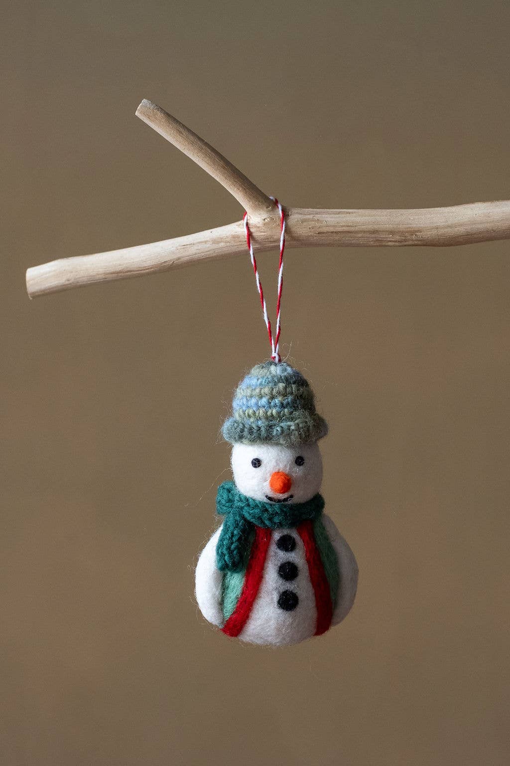 Wool Snowman Ornament