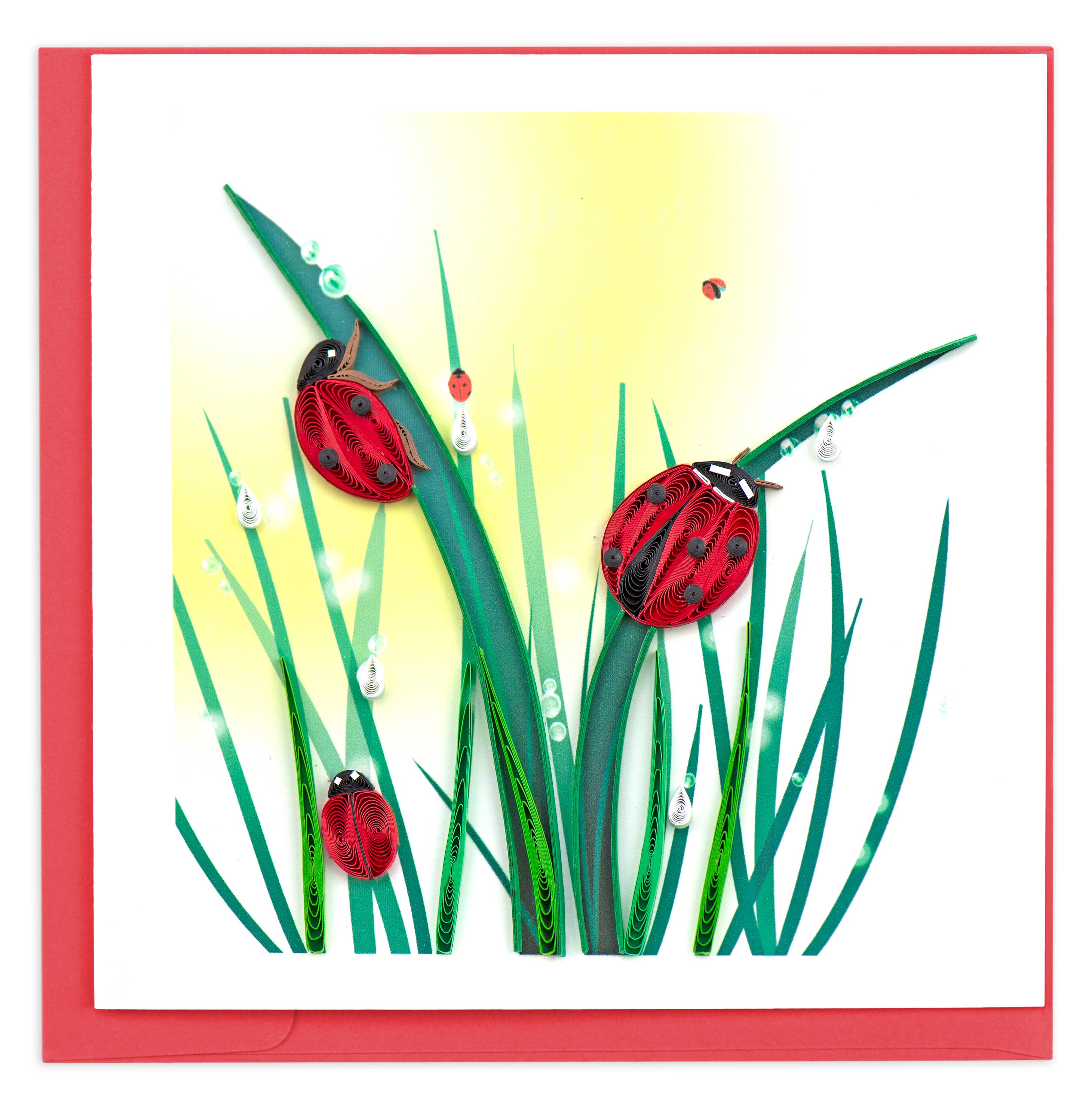 Quilled Greeting Card, "Ladybug"