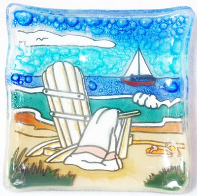 Beach Scene Square Plate / Dish