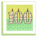 Quilled Greeting Card, "Milestone - 100"