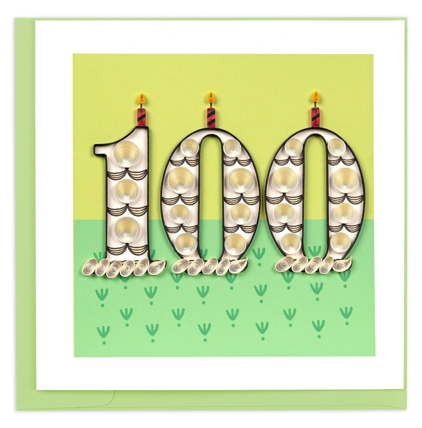 Quilled Greeting Card, "Milestone - 100"