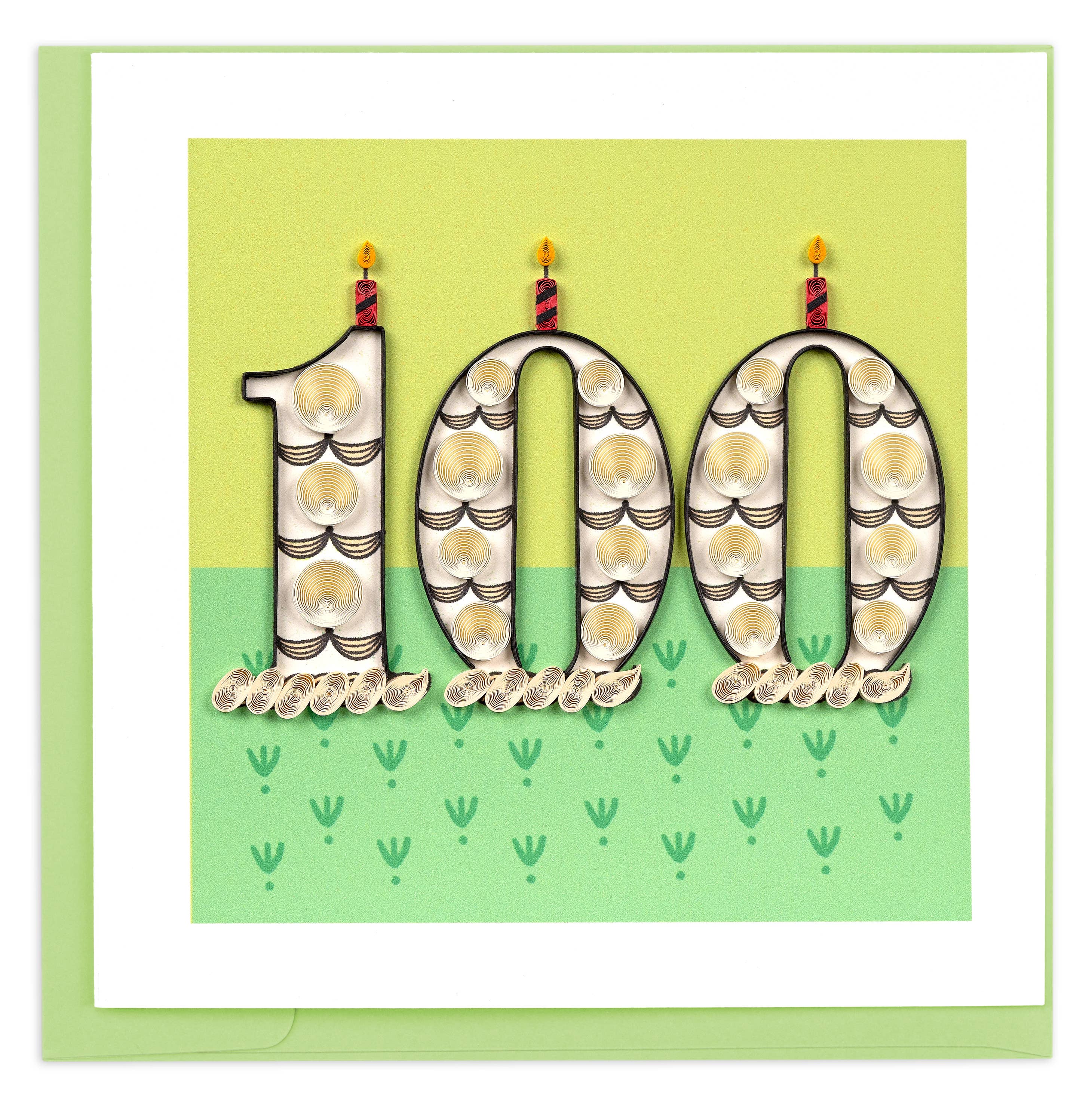 Quilled Greeting Card, "Milestone - 100"