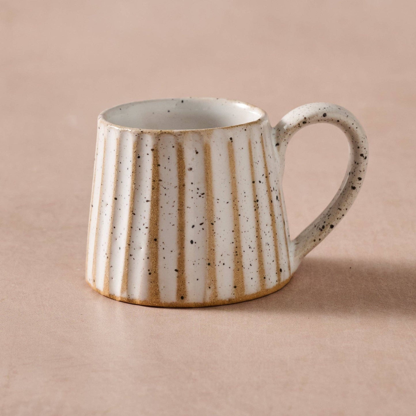 Sundara Conical Fluted Ceramic Espresso Mugs^