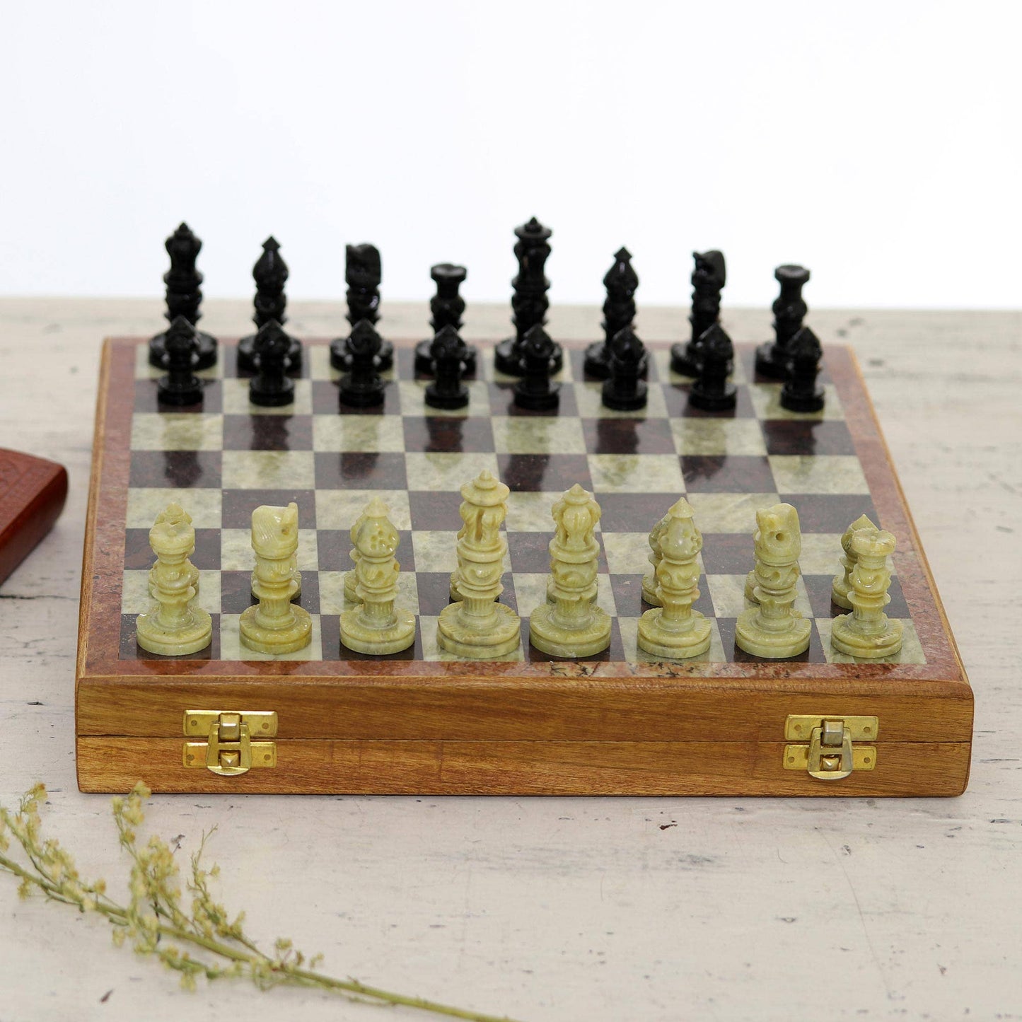 Royal Charm Soapstone Chess Set