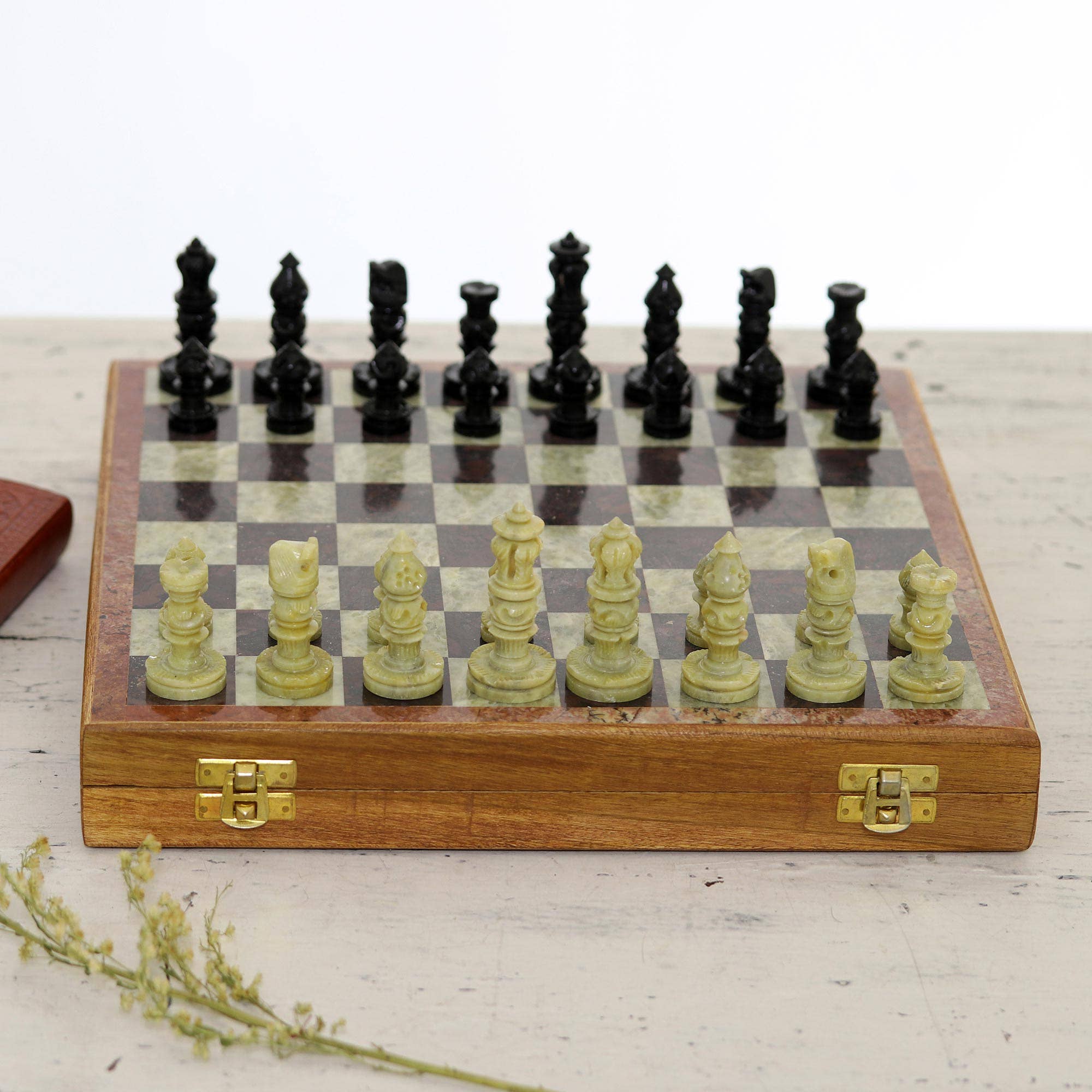 Royal Charm Soapstone Chess Set