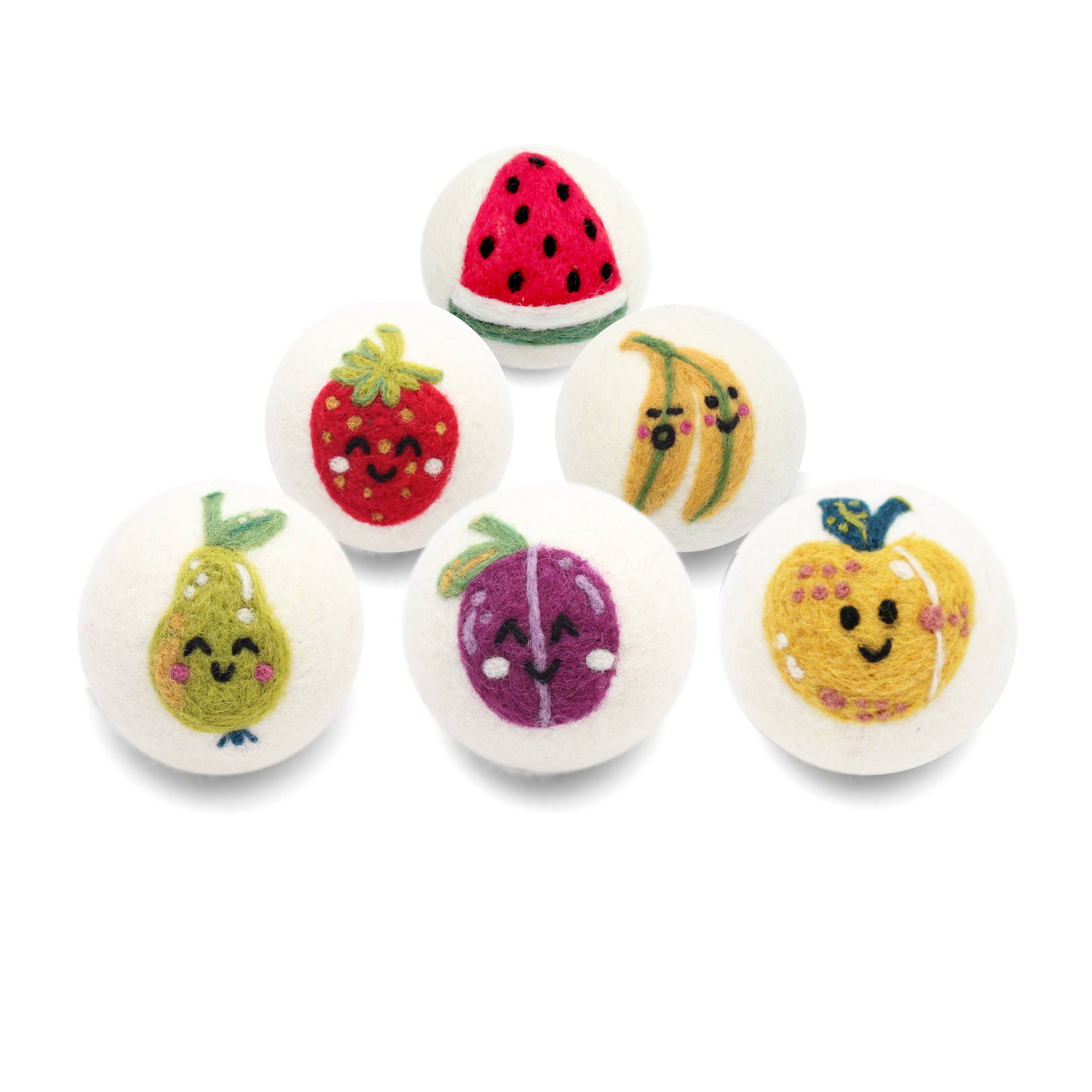 Eco Wool Dryer Balls, "Fruit"