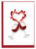 Quilled Gift Enclosure, "A Toast To Love"