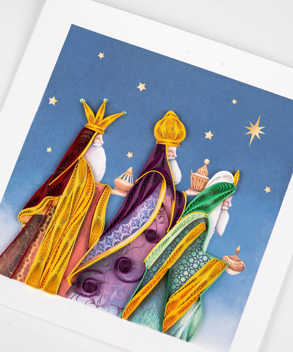 Quilled Greeting Card, "Three Wise Men"