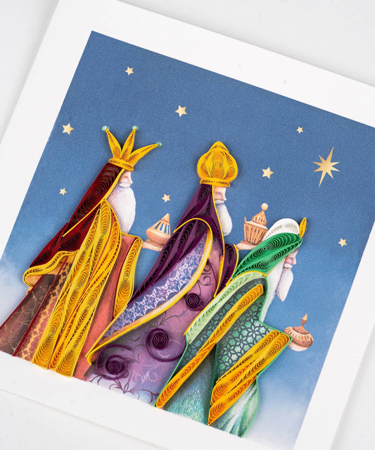 Quilled Greeting Card, "Three Wise Men"