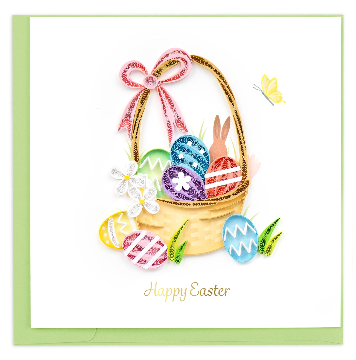 Quilled Greeting Card, "Easter Basket"