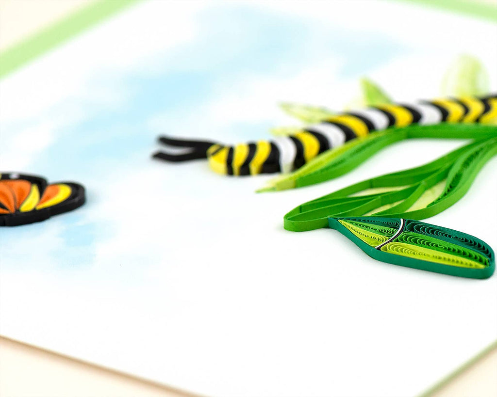 Quilled Greeting Card, "Caterpillar"