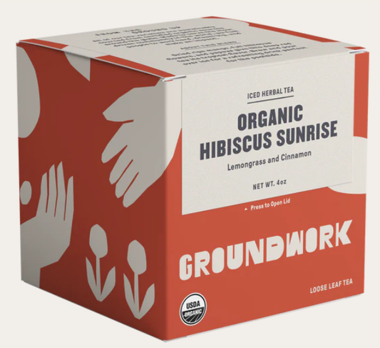 Organic Loose Leaf Herbal Tea, Hibiscus Sunrise