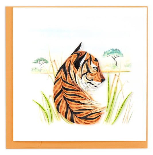 Quilled Greeting Card, "Bengal Tiger"