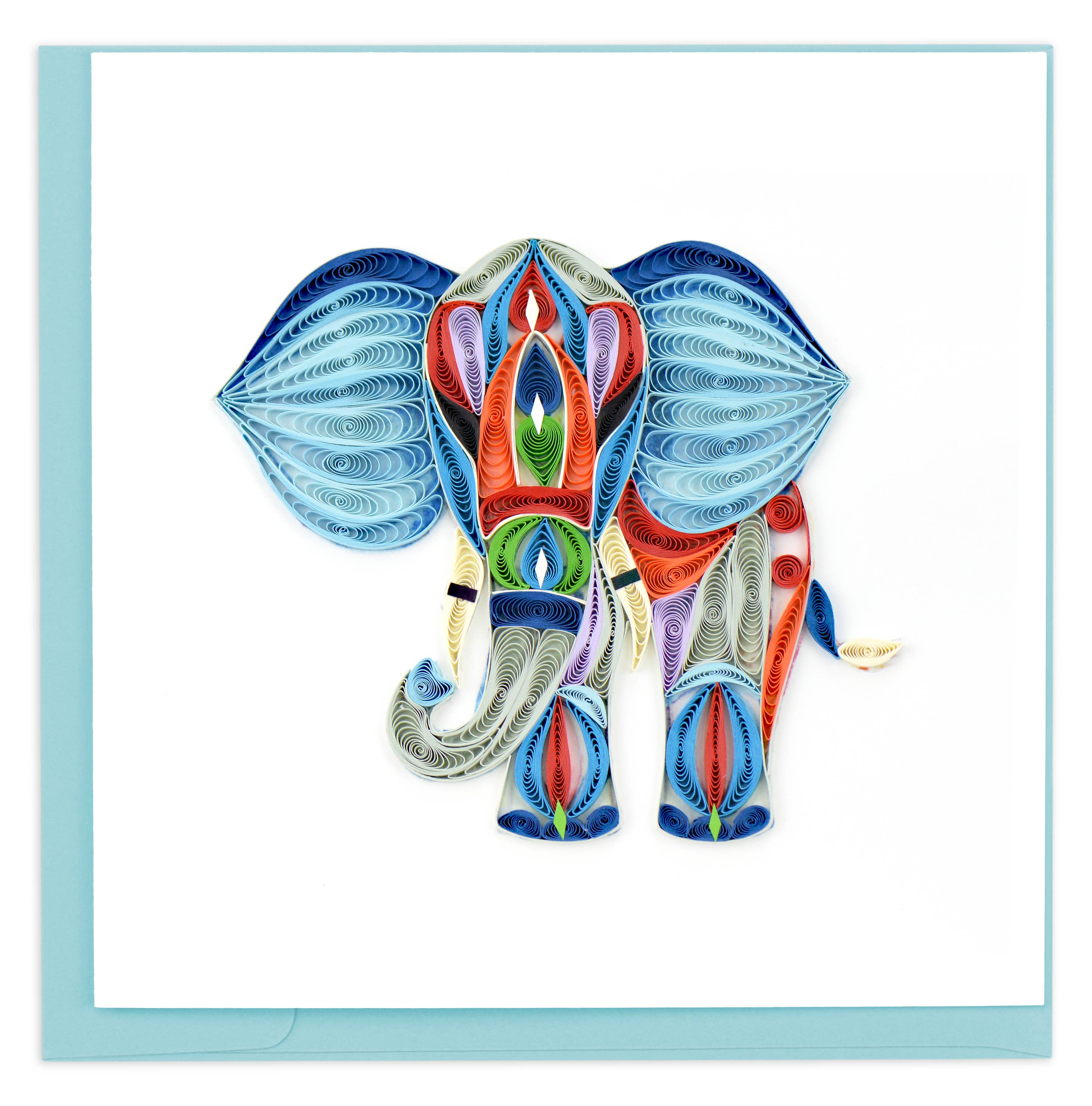 Quilled Greeting Card, "Abstract Elephant"