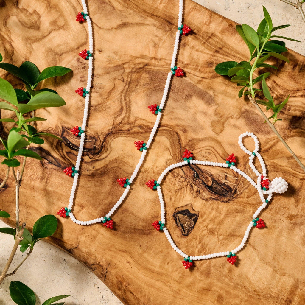 Taja Strawberry Beaded Necklace