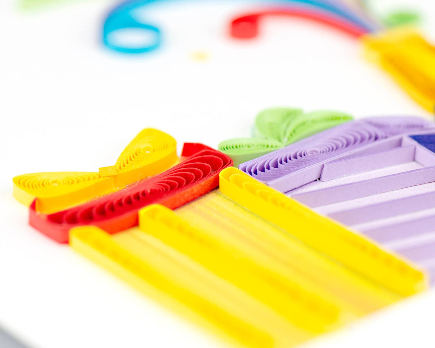 Quilled Greeting Card, "Birthday Champagne"