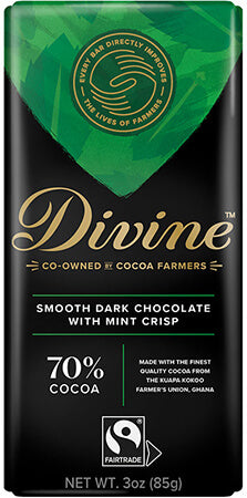 Chocolate Divine Dark 70% w/Mint 3OZ