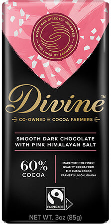 Chocolate Divine Dark 60% w/Himalayan Salt 3OZ