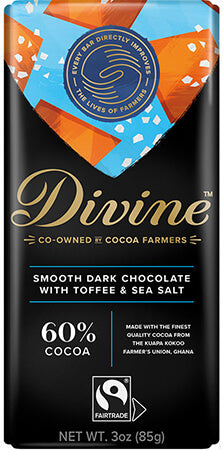 Chocolate Divine Dark 60% w/Toffee - Sea Salt 3OZ