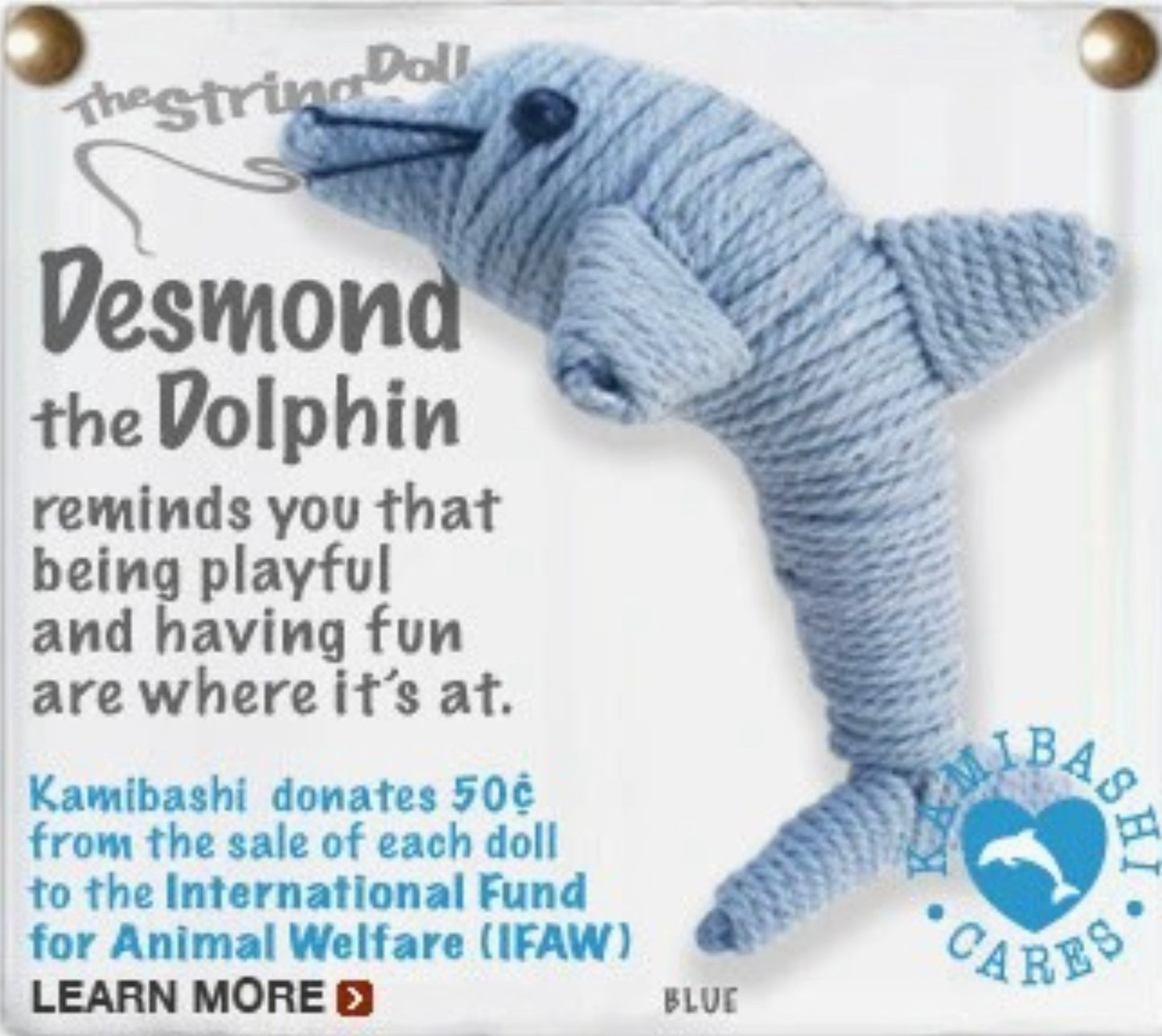 Keychain String Doll, "Desmond the Dolphin"