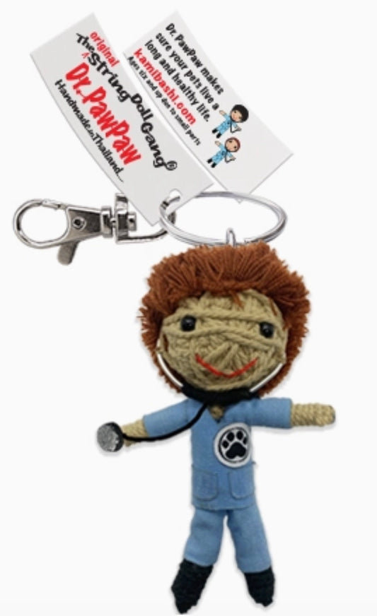 Keychain String Doll, "Dr. Paw Paw the Veterinarian (Boy)"