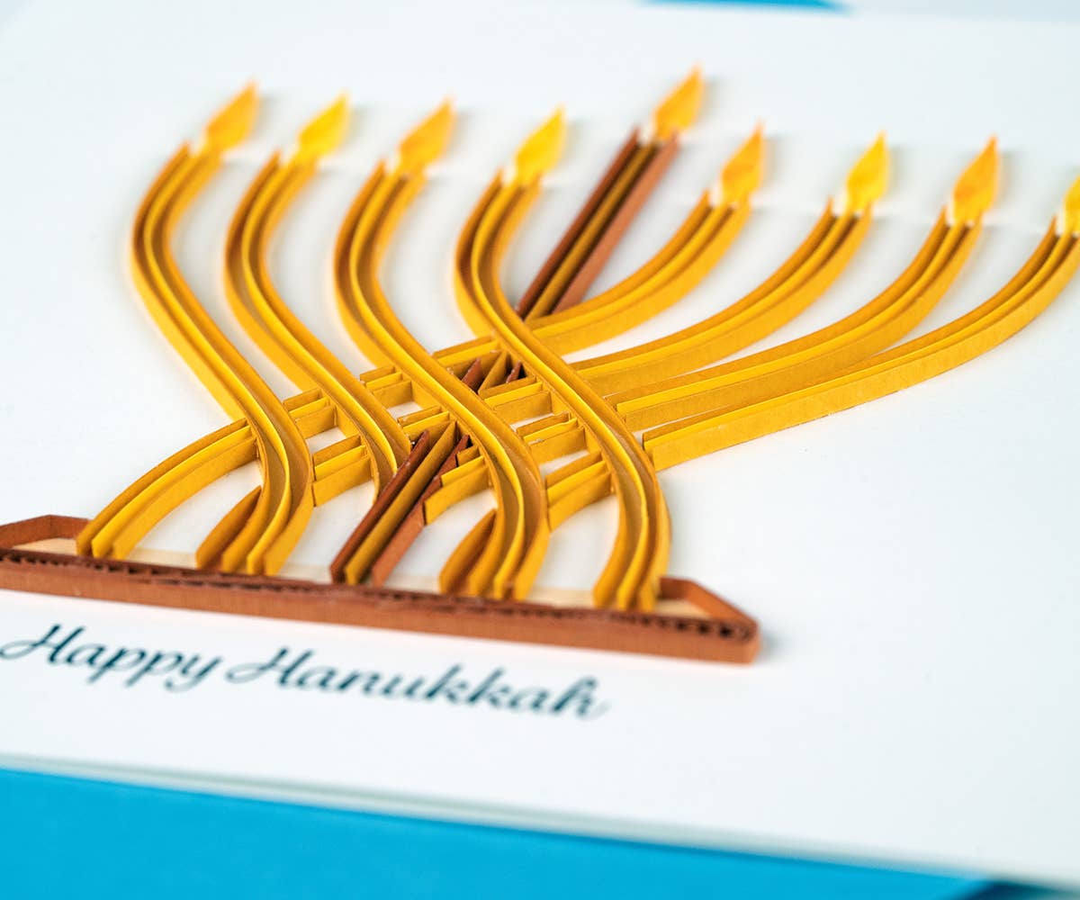 Quilled Greeting Card, "Modern Menorah"