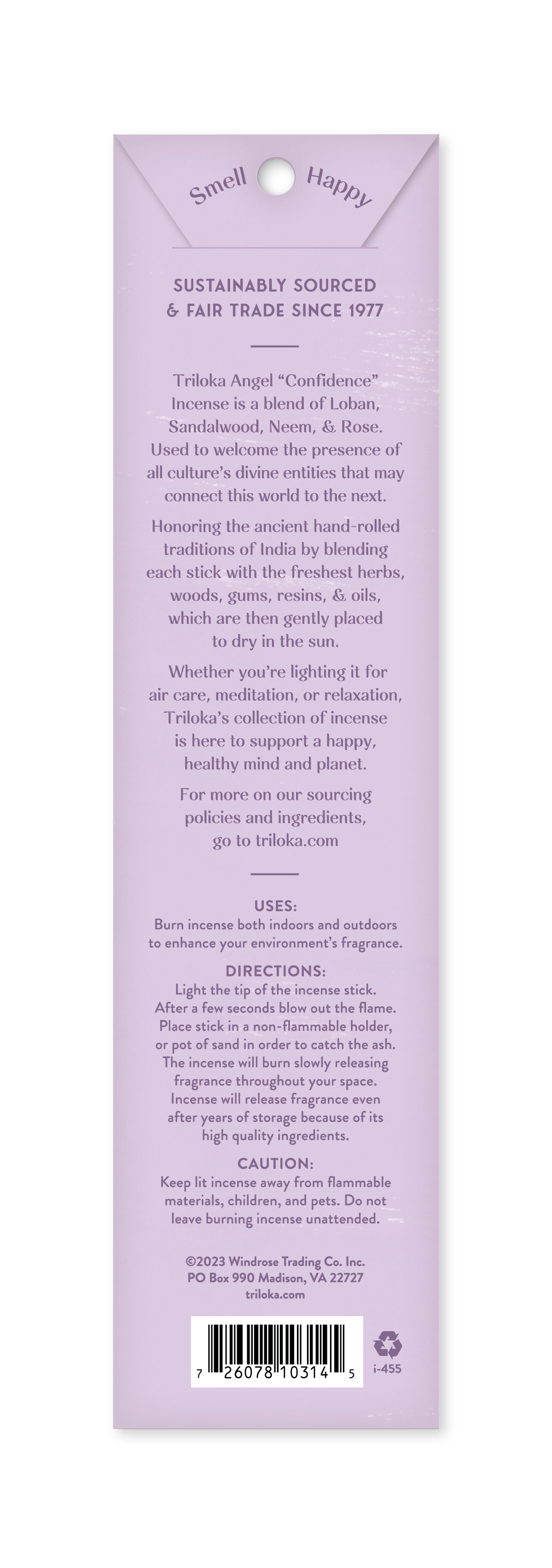 Triloka Angel - Confidence Incense