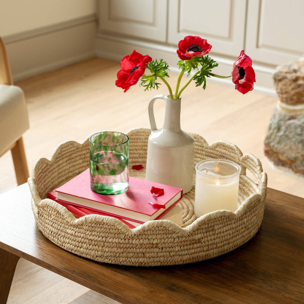 Seba Scalloped Palm Leaf Tray