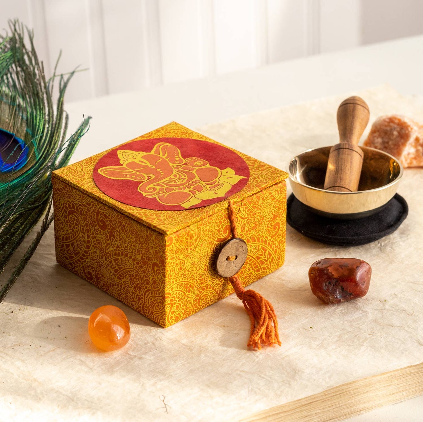 2" Meditation Singing Bowl, Ganesh