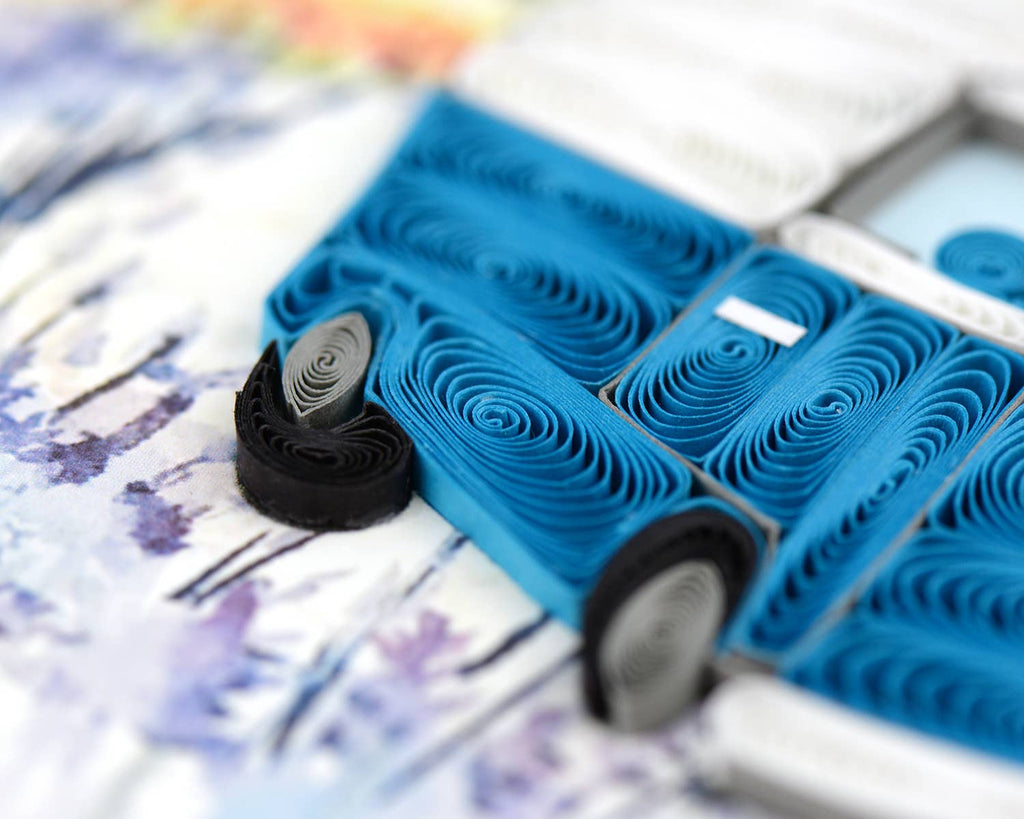 Quilled Greeting Card, "Road Trip"